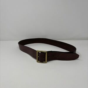 Gap Genuine Leather Belt Womens Medium Brown Brass Buckle Boho Classic Casual